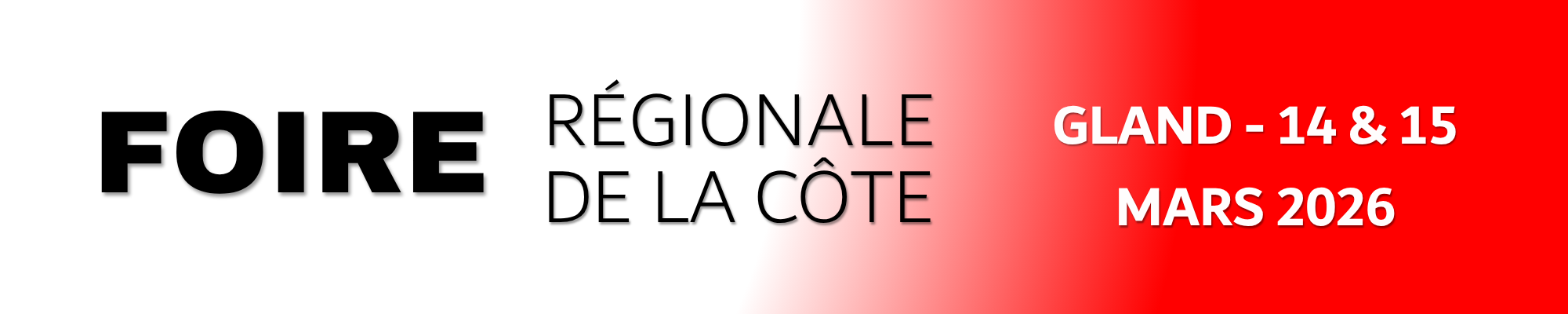 Inscriptions Foire régionale de la Côte 2026